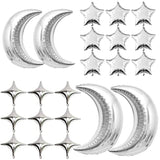 54Pcs Star and Moon Foil Balloons Set for Baby Shower, Wedding, Birthday Decor