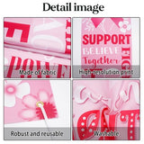 Breast Cancer Awareness Banner Decorations, Pink Ribbon Door Hanging Decor
