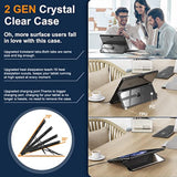 Surface Pro 9 Case, Crystal Clear Multi-Angle Shockproof Cover Compatible With