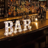 Light Up Bar Sign, Marquee Led Letters Battery Powered Led Letter Lights For Pub Home Bar Party Decoration