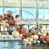 130pcs Boho Dusty Rose Balloon Arch Kit Blush Nude Rose Gold Balloons Decor