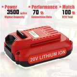 2 Pack 3.5Ah Replacement Battery For Craftsman 20V Battery Cmcb201 Cmcb100 Cmcb124 Cmcb202 Cmcb204 Cmcb206 Compatible With Craftsman V20 20V Cordless Power Tools