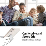 Flatstick Slim Finger Grip Strap & Stand for Phones - Selfie Loop, Glitter White