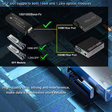 Elenzk Micro Gigabit Fiber Media Converter, 10/100/1000Mbps Ethernet To Sfp, 1310Nm Sm 20Km, Dc 5V Usb-C Powered, Ultra Compact