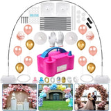 Balloon Arch Kit And Balloon Pump, 10Ft Width 9Ft Height Adjustable Balloon Arch Stand With New Designed 2 Balloon Stands Water Fillable Bases For Wedding Anniversary Birthday Party Baby Shower