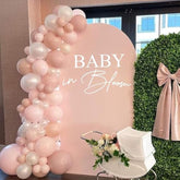 Baby In Bloom Baby Shower Decal Sign - Gender Reveal Girl Or Boy Decoration, Sign For Arch Backdrop (White Decal)