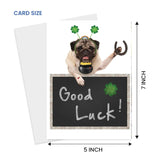 Good Luck Greeting Card - Humerous, Funny - Lucky Inspirational Sentiment Inside - Unique Photography - New Job, Graduation, New Journey & Beginnings - Large 5X7 Inches