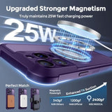 Magnetic Deep Purple Stand Case for iPhone 14 Pro