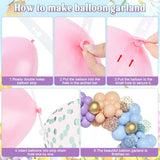 164PCS Pastel Balloon Garland Kit Rainbow Unicorn Arch for Baby Shower & Party