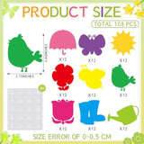 108 Pcs Spring Paper Flower Cutouts Spring Bulletin Board Decorations Flowers Butterflies Bees Birds Cut Outs For Kids Classroom Wall Door Decoration