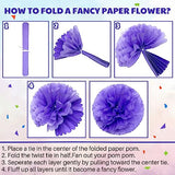 30 Pcs Large Tissue Paper Pom Poms 14 12 10 Inch, Multicolor