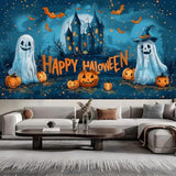 4x6ft Halloween Backdrop for Kids Ghost Party Banner Spooky Indoor Decor