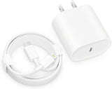 20W USB C Fast Charger with 6FT USB C Cable for iPhone 14 13 12 11 Wall Charger Block