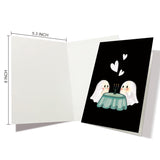 Cute Ghost Valentines Card For Him Her, Spooky Anniversary Day Card For Boyfriend Girlfriend, Halloween Card For Wife Husband