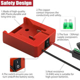 2 Pack Power Wheel For Milwaukee For M18 18V Battery Adapter, Power Wheels Battery Converter Kit With Fuses & 14Awg Wire & Control Switch Use For Diy Ride On Cars, Modified Rc Toys, Rc Truck, Robotics