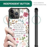 Case For Iphone 16 Pro Max W Bible Verses Floral Inspirational Pattern Design Case For Women Girls Men Soft Tpu Bumper Hard Pc Back Anti-Fall Shockproof Protective Slim Cover