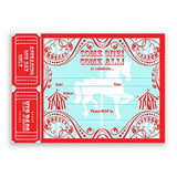 Carousel Large Invitations Ar - 20 Invitations 20 Envelopes - Carnival Invitations - Circus Invitations