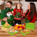 24Pcs Whoville Christmas Food Trays Welcome To Whoville Birthday Party Supplies For Popcorn Nachos Fries Corn Snack Trays Novelty Christmas Party Decorations Disposable Paper Food Trays