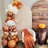 55pcs Fall Balloons 12 Inch Burnt Orange Gold Terracotta Copper White Beige Party Decor