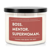 Boss Gifts For Women, Female, 14.5Oz, Large 3-Wick Aromatherapy Lavender Scented Soy Wax Candle, Best Bosses Gifts For Boss Lady, Mentor, Manager, Birthday, Appreciation, Promotion, Farewell
