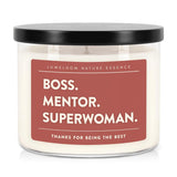 Boss Gifts For Women, Female, 14.5Oz, Large 3-Wick Aromatherapy Lavender Scented Soy Wax Candle, Best Bosses Gifts For Boss Lady, Mentor, Manager, Birthday, Appreciation, Promotion, Farewell