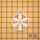 Snowflake Bauble Cookie Cutter - Merry Christmas Cookies - Detailed Biscuit Cutter Design For Baking And Crafts, Ideal On Fondant, Dough, Clay