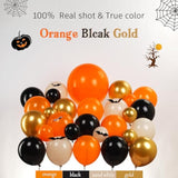 Summerween Balloon Garland Kit: Orange, Black, Gold Halloween Party Decor