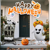 Halloween Balloon Set 2pcs Standing Foil Tombstone Skull Pumpkin Ghost Party Decorations