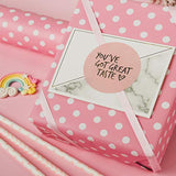 Reversible Wrapping Paper Roll - 17" x 33' - Pink & Polka Dot for Any Occasion