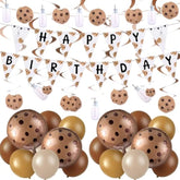 48 Pcs Cookies Milk Birthday Party Decorations Include 3 Cookies Milk Banner 4 Cookie Foil Balloon 30 Latex Balloons 10 Hanging Swirls With Ribbon For Cookie Milk Party Supplies Baby Shower