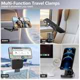 Airplane Phone Holder For Magnetic Accessories, Universal Flight Must Haves Travel Phone Holder Mount 2025 For Beach Vacation Cruise Traval Essentials Recording Compatible With Iphone