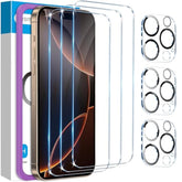 3-Pack iPhone 16 Pro Max Screen & Camera Lens Protector 9H Tempered Glass