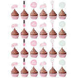 Spa Party Cupcake Toppers | Set Of 24 | Spa Party Supplies For Girls - Cupcake Decorations & Cake Toppers For Girls Makeup Or Slumber Birthday Celebration