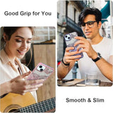 Designed For Iphone 15, Cute 3D Butterfly Case Slim Plating Glitter Bling Luxury Cover For Women Girls Protective Camera Protection Bumper 6.1" Purple