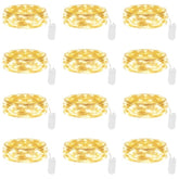 12-Pack Fairy Lights Battery Operated Twinkle Lights-7Ft 20Leds String Lights, Waterproof Battery Powered Firefly Lights
