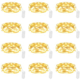 12-Pack Fairy Lights Battery Operated Twinkle Lights-7Ft 20Leds String Lights, Waterproof Battery Powered Firefly Lights