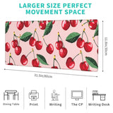 Cute Cherry Gaming Mouse Pad – 12X31.5In Non-Slip Rubber Desk Mat With Sweet Fruit Design – Large Extended Mousepad For Office Home – Deskmat Gifts For Food And Kawaii Decor Enthusiasts Decor