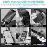 Dock Connector For Samsung Galaxy S22 Ultra Charging Port Flex Cable Replacement For Samsung S22 Ultra 5G Sm-S908U Sm-S908U1 Usb Charger Dock Board Connector With Tools (Black)