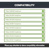 Protein Leather Replacement Earpads Cushion For Philips Shb3060/Shl3065/Shl5000/Shl5001/Shl5002/Shl5003/Shl5010/Shl5011 Headphones