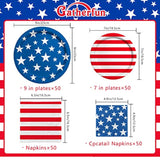 American Flag Party Supplies Set: Serves 50, Patriotic Decorations