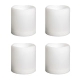 Outdoor Indoor Flameless Pillar Candles, 4 Pack Plastic Resin Battery Operated Electric Led Candle Sets With Cycling 24 Hours Timer Function For Home Party Wedding Decoration, 3"X3"
