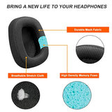 Replacement Ear Pads For Logitech G533 G633 G935, Gvoears Ear Cushions Compatible With Logitech G231, G433, G533, G633, G635, G933, G935 Headphones Premium Mesh Fabric Headset Ear Cups (Black)