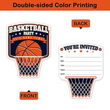 Basketball Party Invitations With Envelopes & Stickers?Set Of 15? Basketball Birthday Party Shaped Fill-In Invitations Basketball Game Invite Card Basketball Party Supplies For Kids Adults