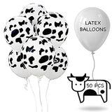 50 Pack Cow Print Balloons Western Cowboy Birthday Party Decorations Supplies