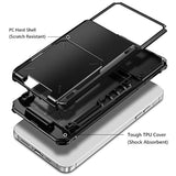 Compatible With Iphone 12 Case 5G Wallet 4-Card Slot Credit Card Holder Flip Hidden Pocket Dual Layer Protective Back Cover Compatible With Iphone 12 5G 6.1Inch Black