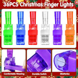 36pcs Finger Lights Christmas Party Favors Light Up Toys Goodie Bag Fillers