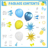 105PCS Yellow Blue Balloon Arch Kit with Star Balloons for Cartoon Theme Party