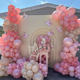 52pcs Metallic Chrome Pink Balloons with Confetti for Birthday, Baby Shower Wedding