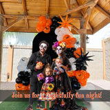 Orange Black White Balloon Arch Kit: Halloween, Baby Shower Decor