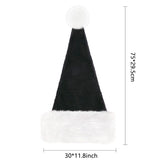 Zhxkjhky 3 Pack Velvet Santa Hats - Deluxe Christmas Plush Hats For Man, Woman & Family Parties, Black